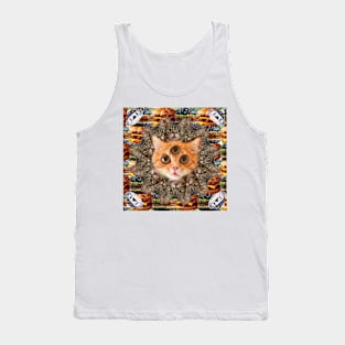 Mystical Cat Mandala Tank Top